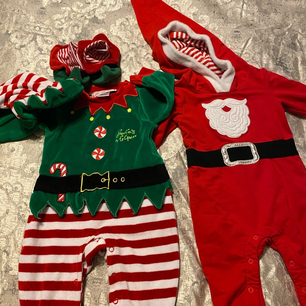 🎄Santa and Elf Pajama Onesie🎄